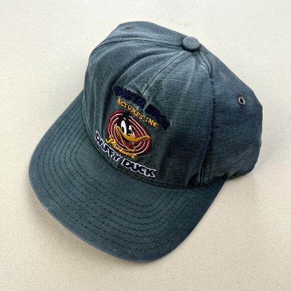 Vintage Daffy Duck Hat Cap Snapback Green Looney Tunes Warner Bros Adjustable - Picture 1 of 8
